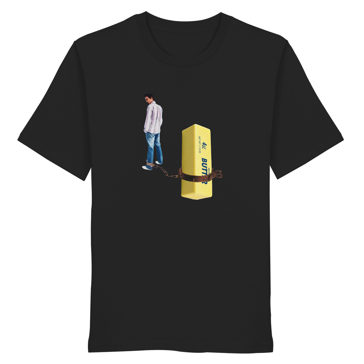 SQUISHY KETTE Meme Shirt in Schwarz, Freisteller der Vorderansicht