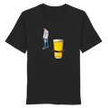 BIER KETTE Meme Shirt in Schwarz, Freisteller der Vorderansicht