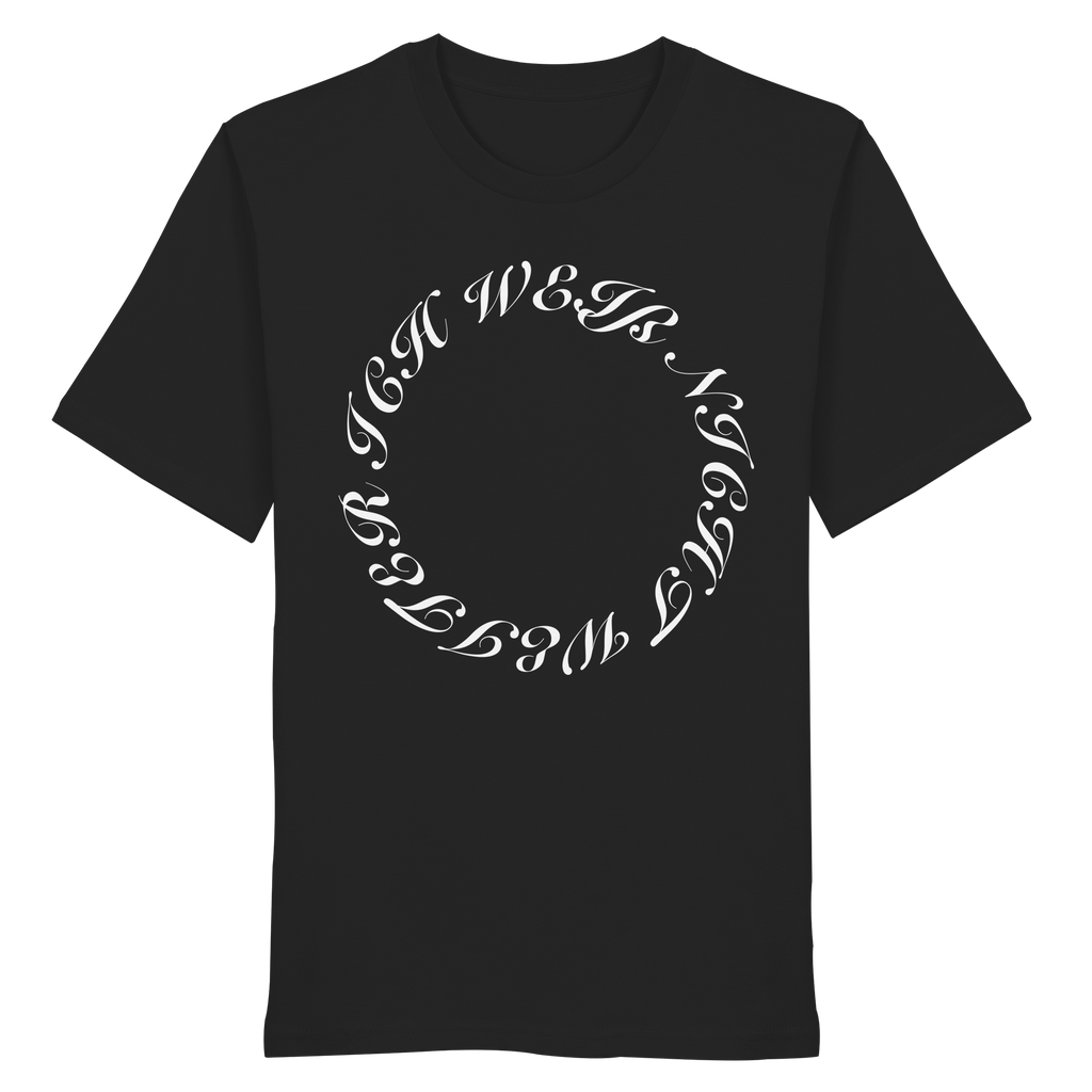 „Ich weiß nicht weiter“ Meme Shirt in Schwarz, Freisteller der Vorderansicht