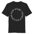 „Ich weiß nicht weiter“ Meme Shirt in Schwarz, Freisteller der Vorderansicht