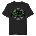 AUF DEM RADAR Meme Shirt in Schwarz, Freisteller der Vorderansicht