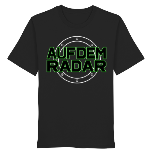 AUF DEM RADAR Meme Shirt in Schwarz, Freisteller der Vorderansicht
