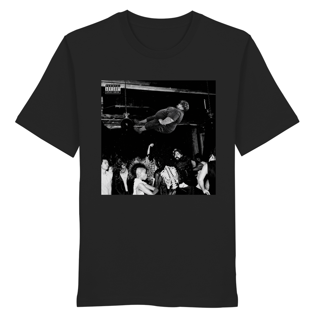 Playboi Carti x Rainer Winkler Meme Shirt in Schwarz, Freisteller der Vorderansicht