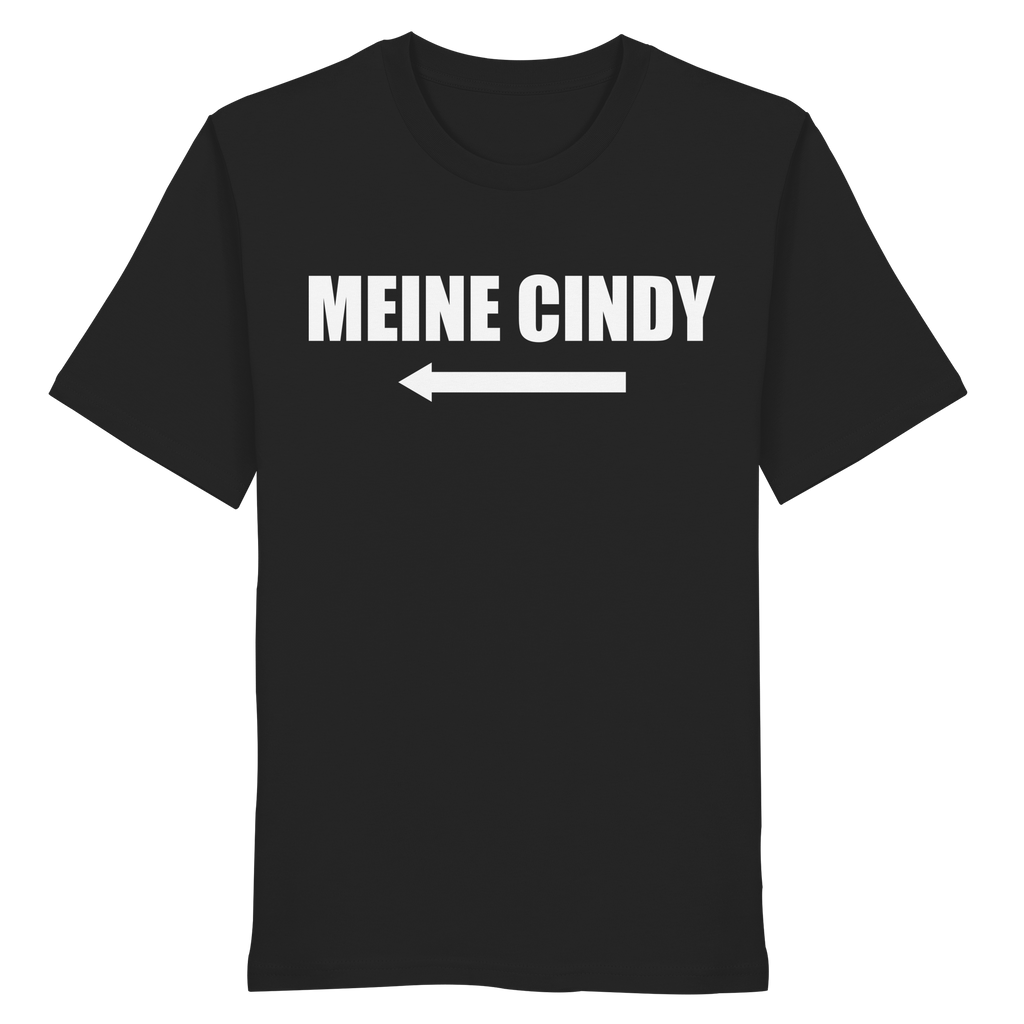 MEINE CINDY Meme Shirt in Schwarz, Freisteller der Vorderansicht
