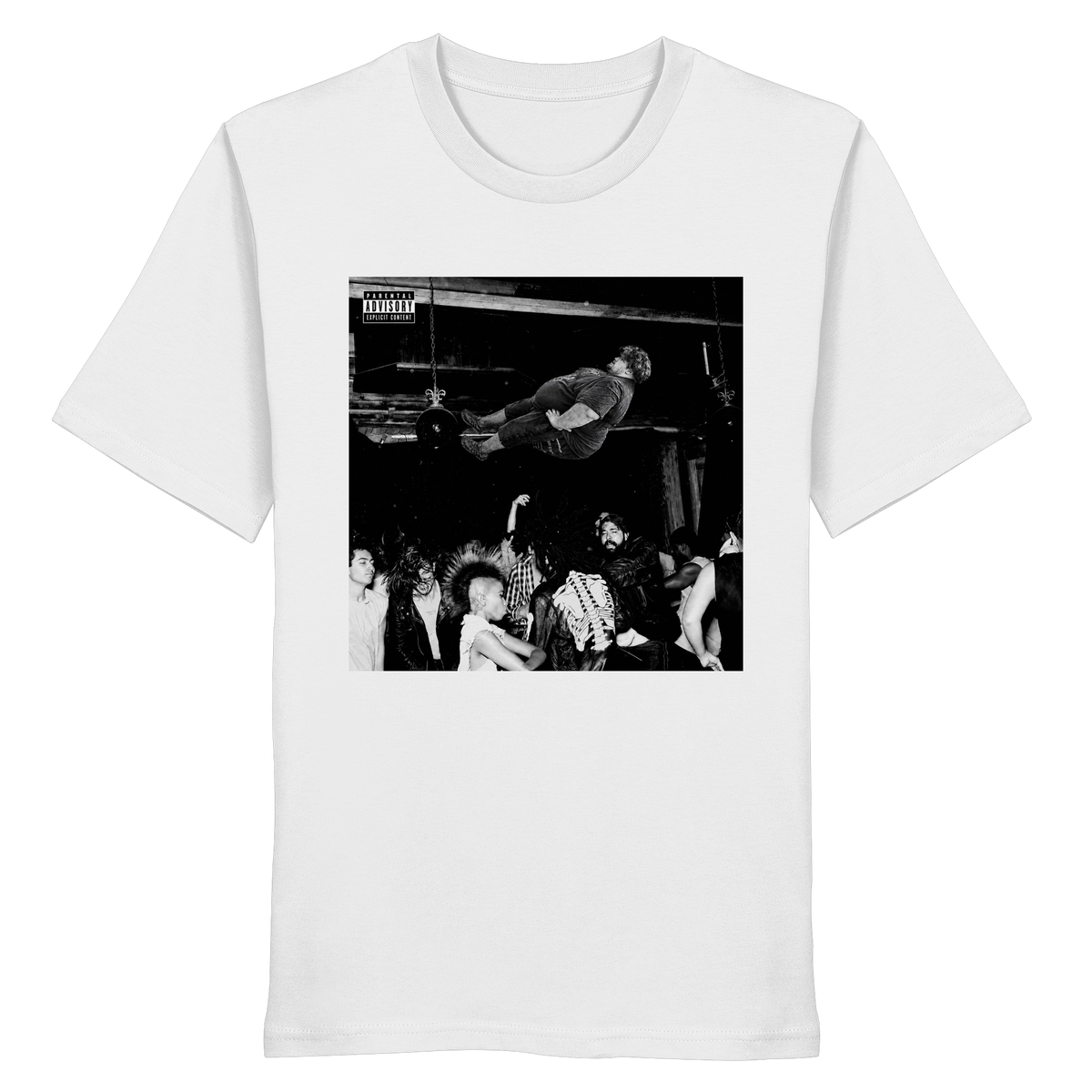 Playboi Carti x Rainer Winkler Meme Shirt in Weiß, Freisteller der Vorderansicht