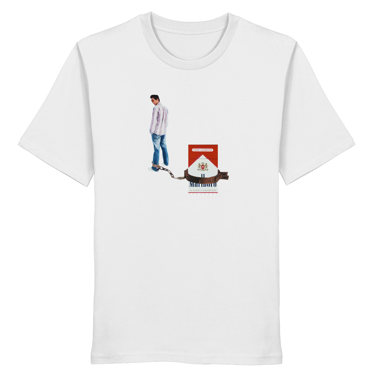 KIPPEN KETTE Meme Shirt in Weiß, Freisteller der Vorderansicht